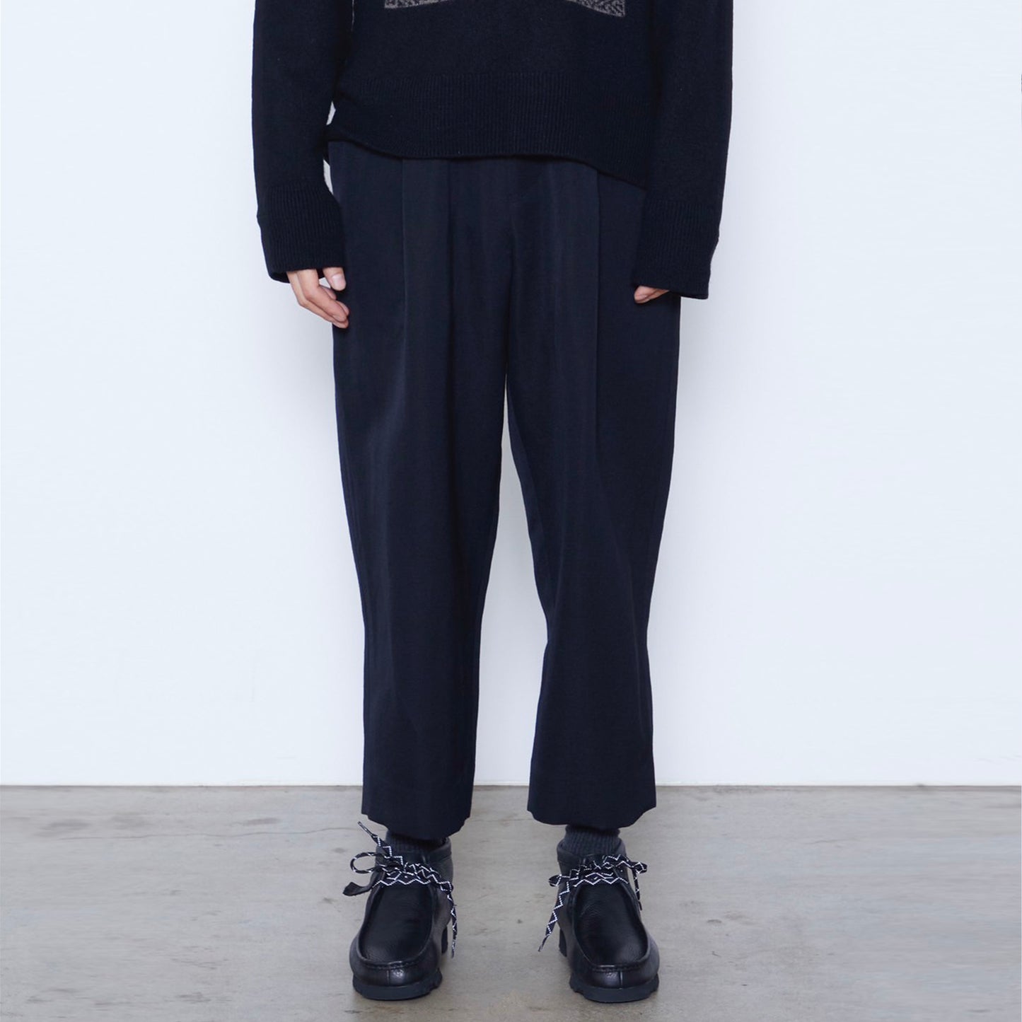 Wool Linen Wide Legged Trousers