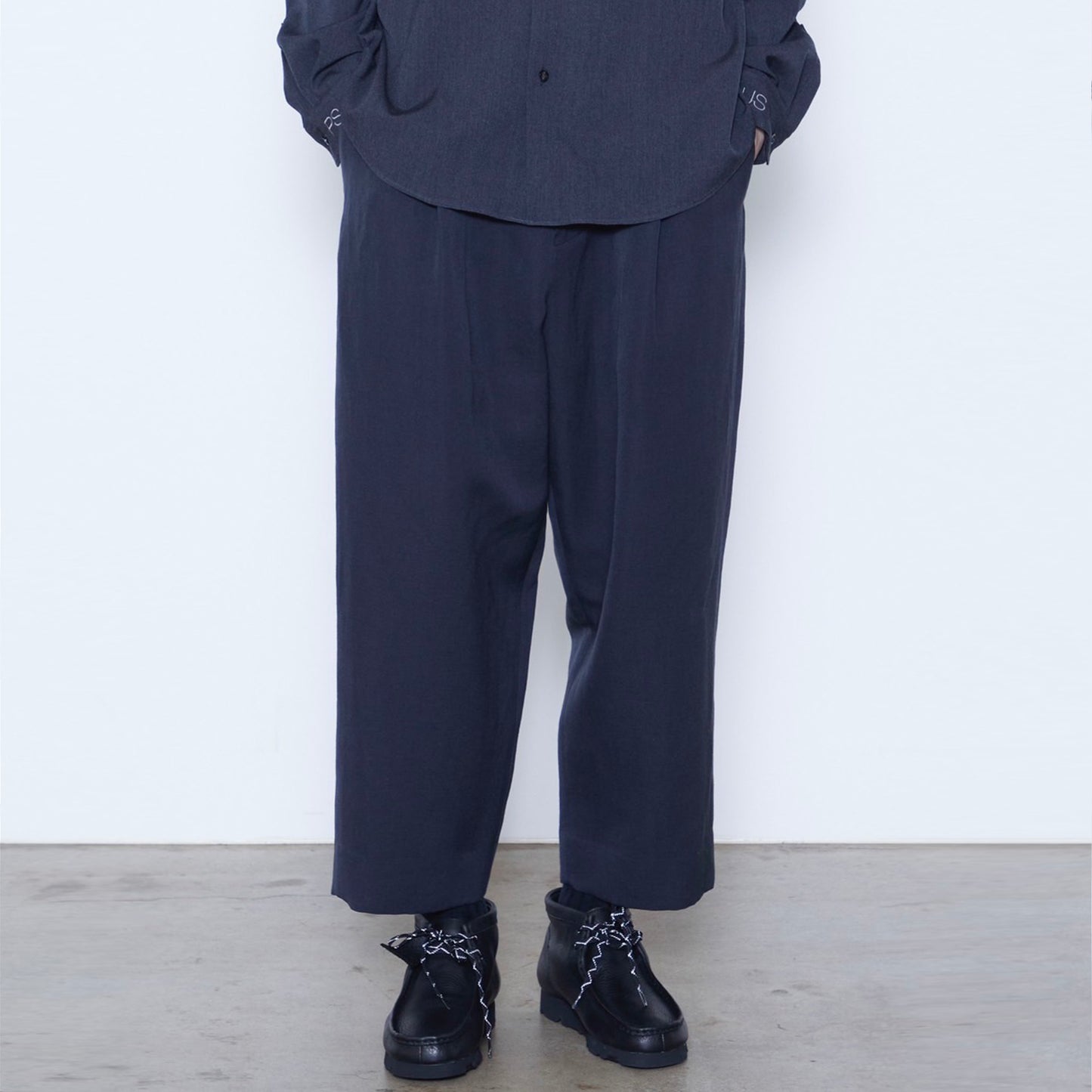 Wool Linen Wide Legged Trousers