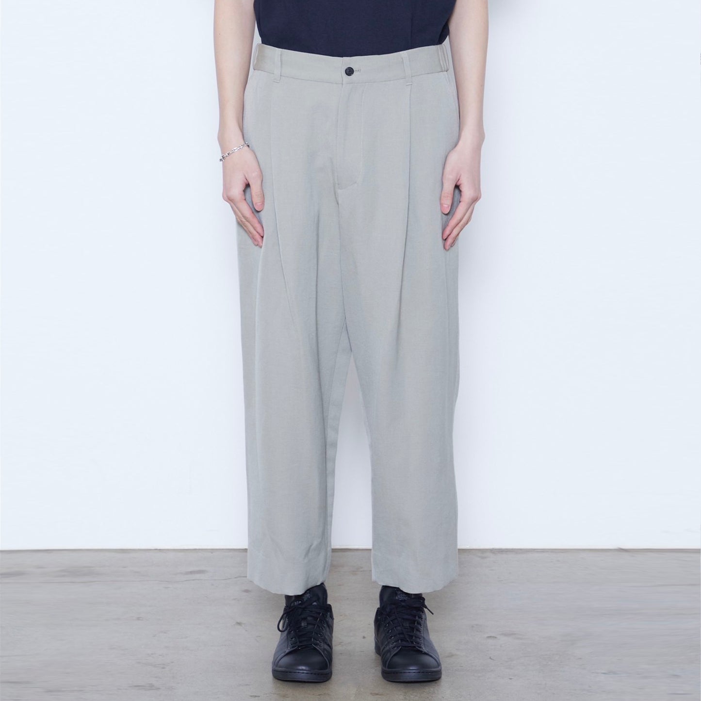 Wool Linen Wide Legged Trousers