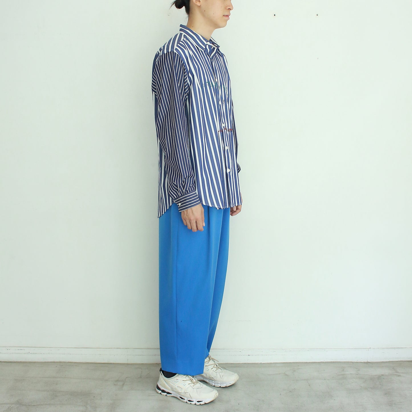 Lettered Strip Regular Collar Shirt