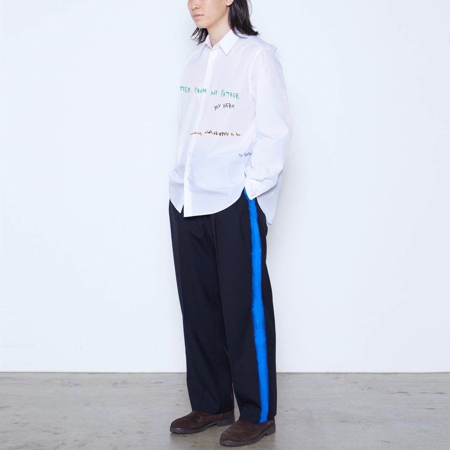Lettered Regular Collar Shirt