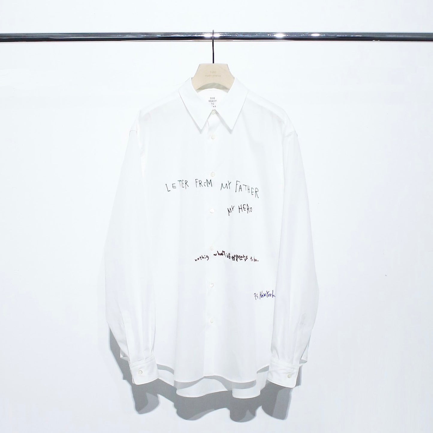 Lettered Regular Collar Shirt