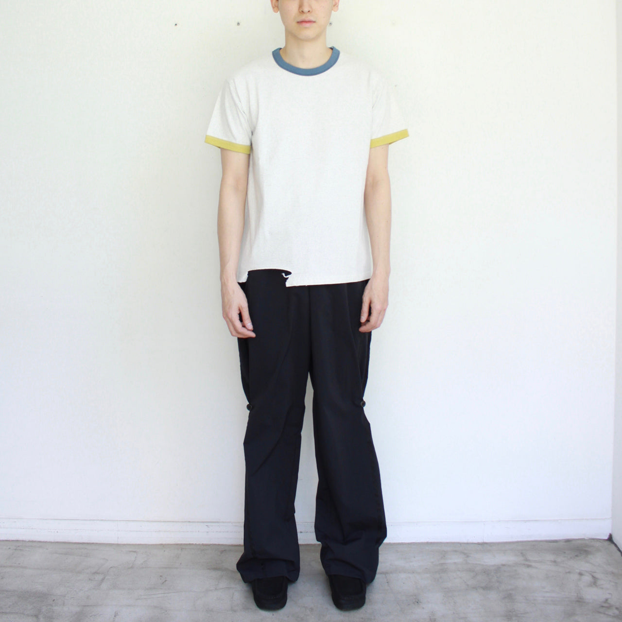 【Soe】Ripped Ringer T Shirts