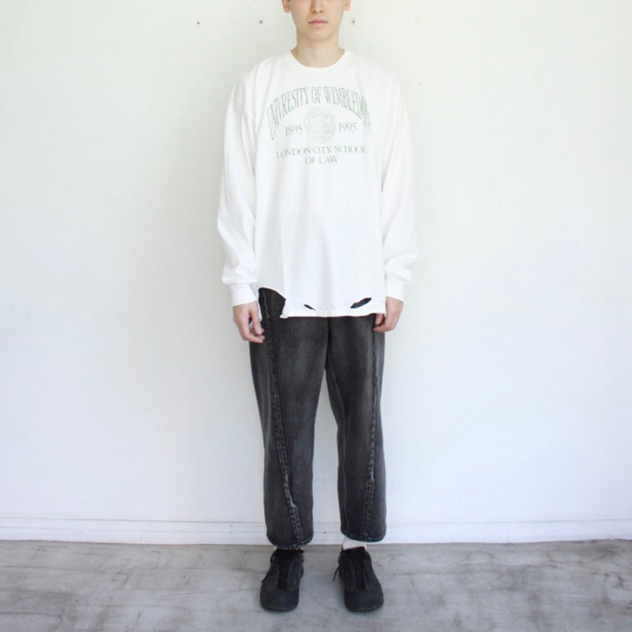 【Soe】Regular L/S T Shirts "University of Winbledon"