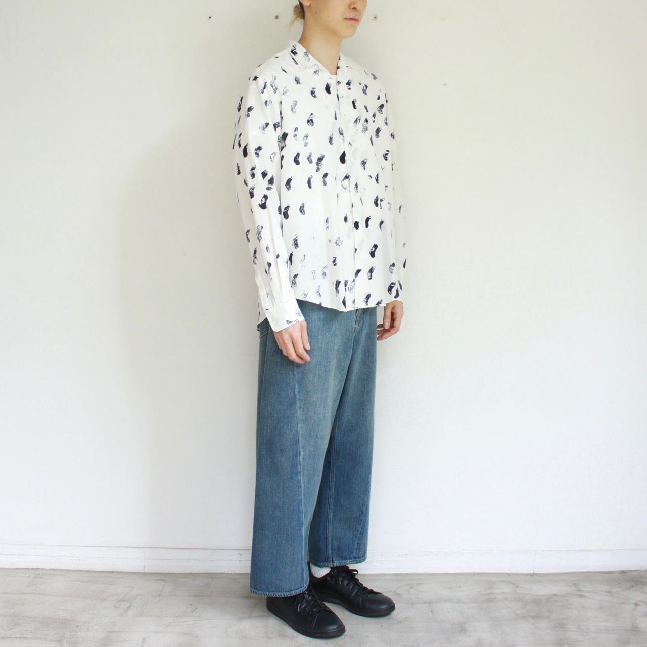 【Soe】Hand Drawn Check Mark Shirts