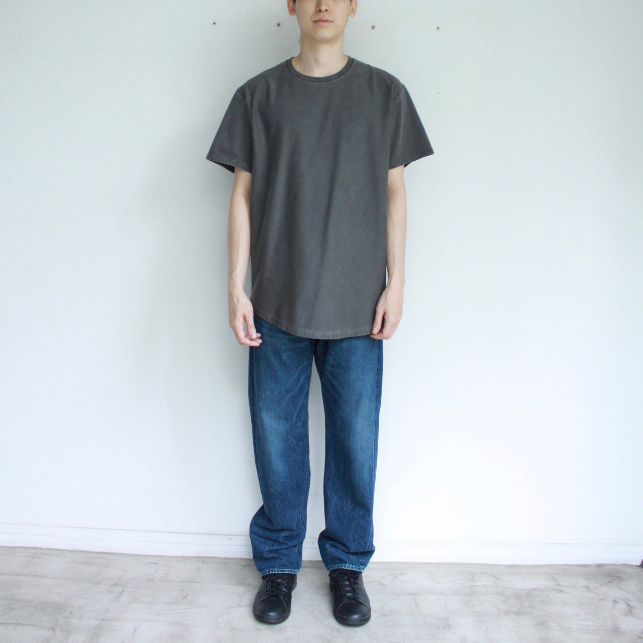【Soe】Over Dye Round Hem Tall Tee