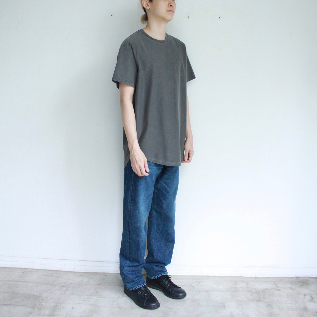 【Soe】Over Dye Round Hem Tall Tee
