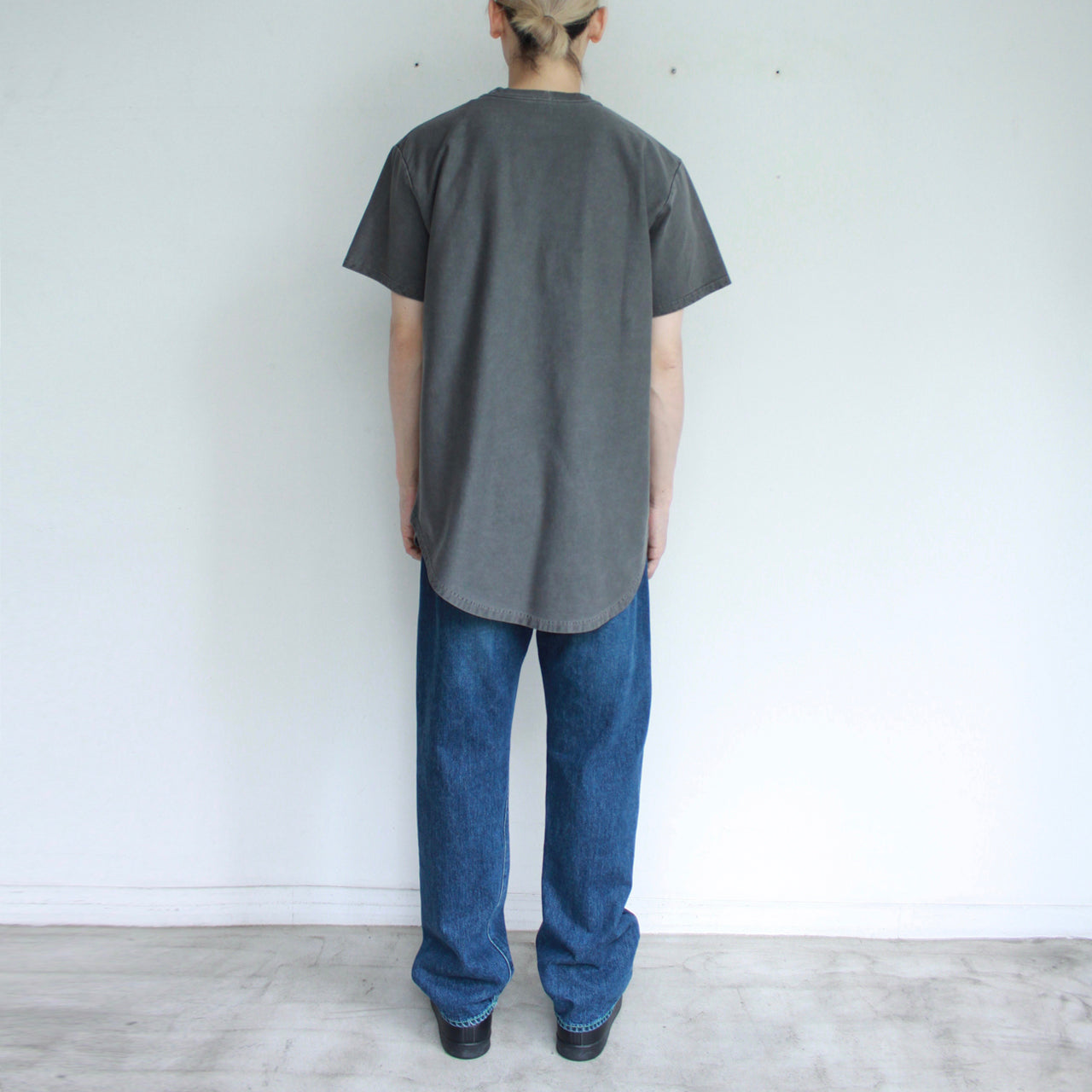 【Soe】Over Dye Round Hem Tall Tee