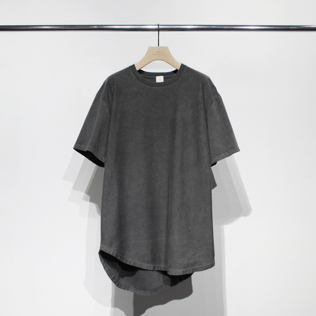 【Soe】Over Dye Round Hem Tall Tee