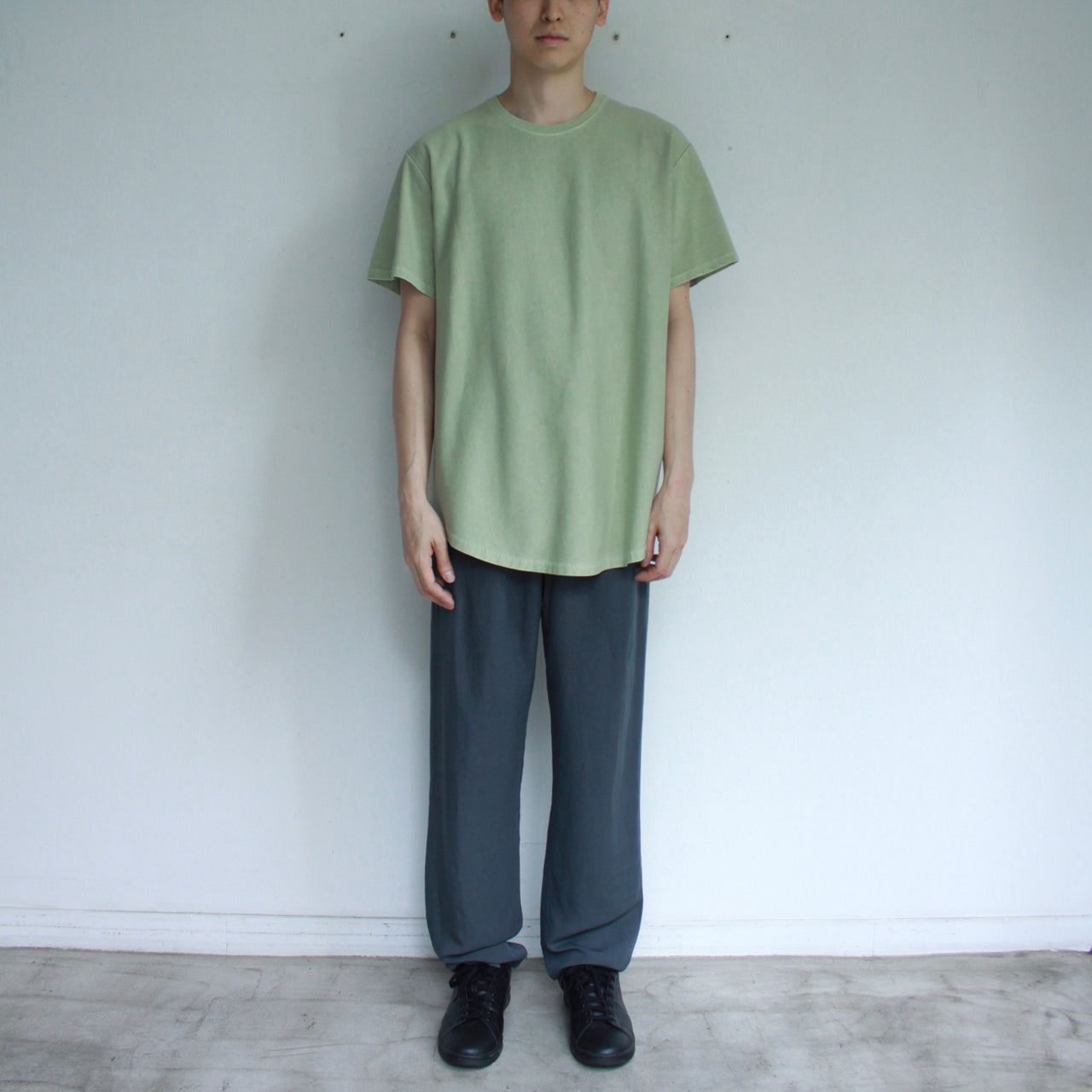 【Soe】Over Dye Round Hem Tall Tee