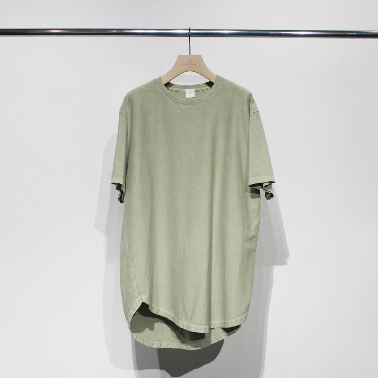 【Soe】Over Dye Round Hem Tall Tee