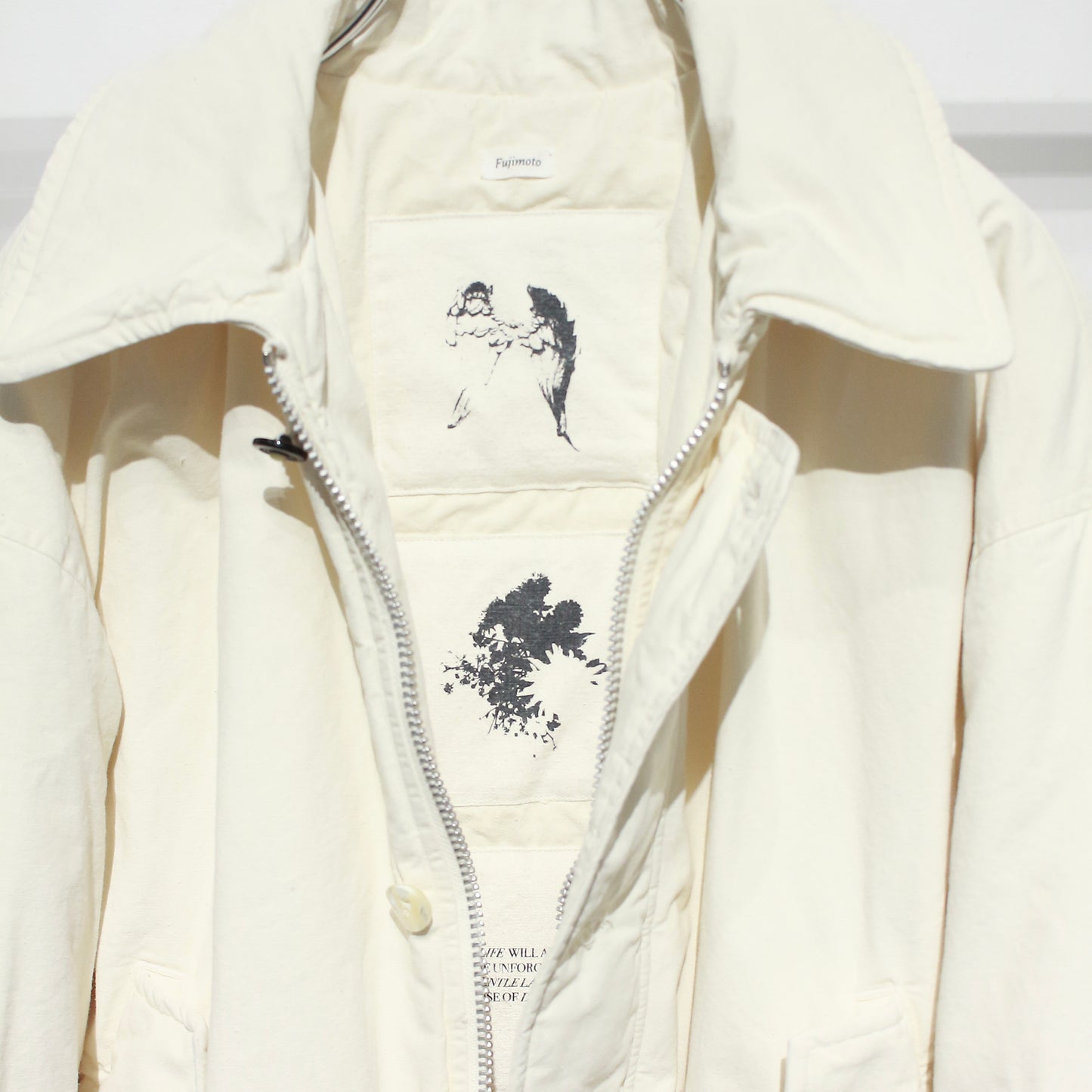 Over Dyed Padding Jacket "FLOWER"
