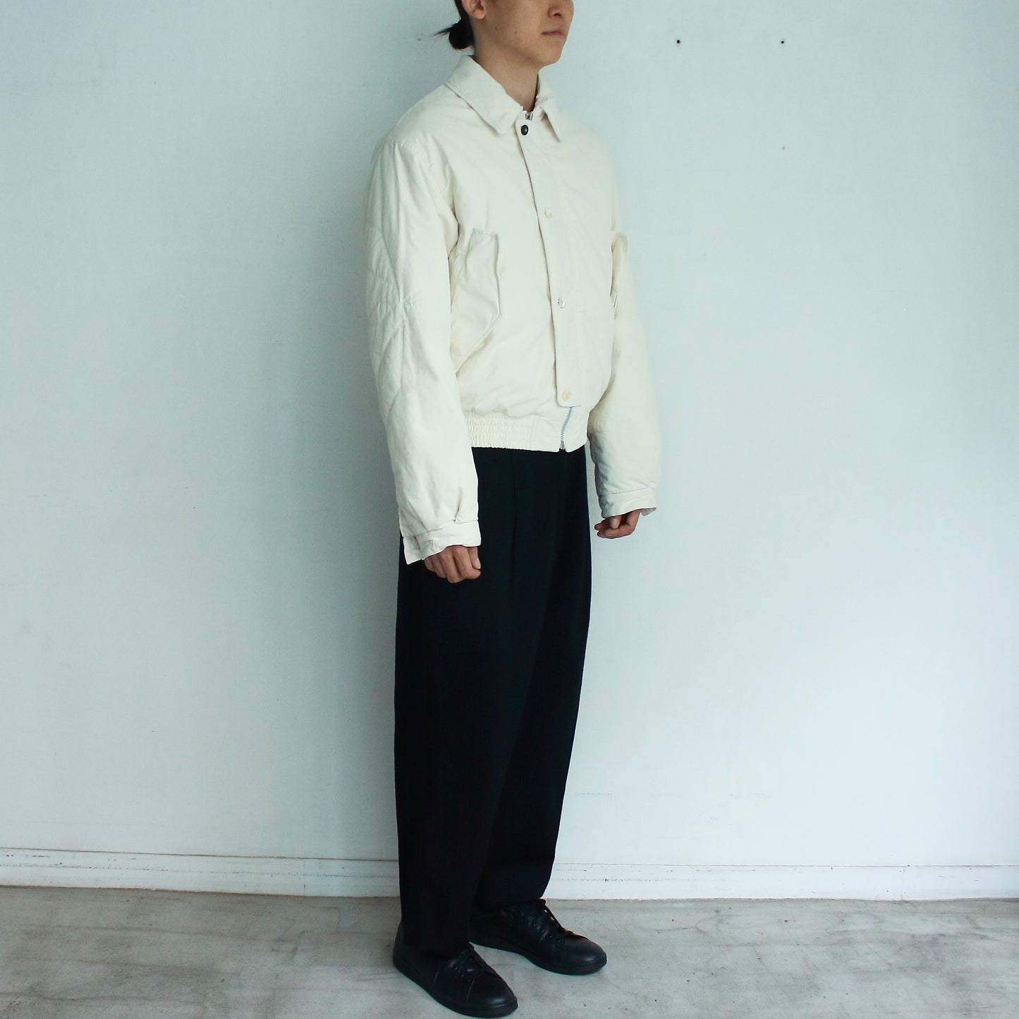 Over Dyed Padding Jacket "FLOWER"