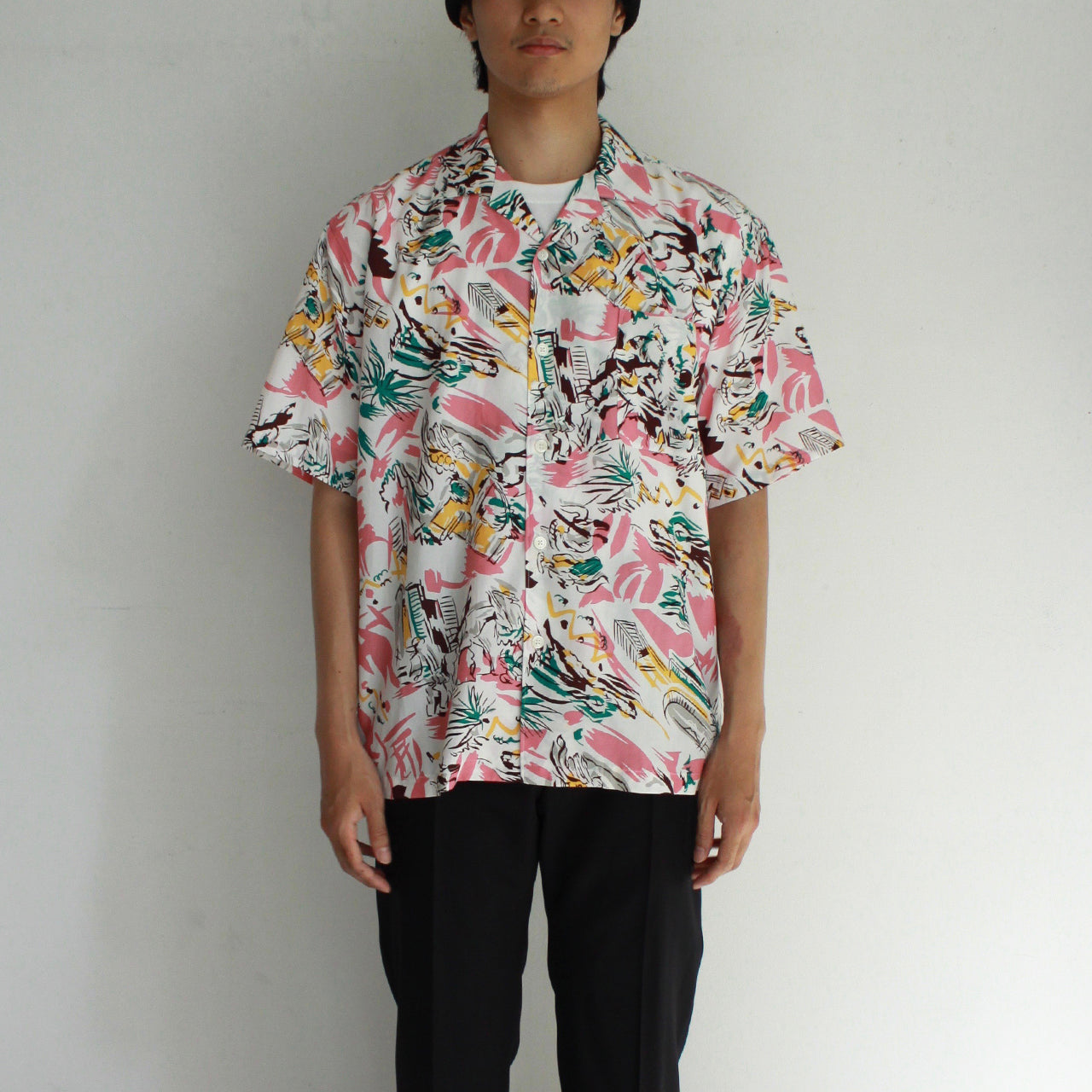 Bricks MONO H/S Allover Printed Camp Collar SH