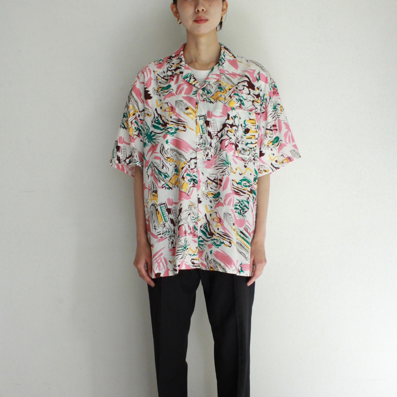 Bricks MONO H/S Allover Printed Camp Collar SH