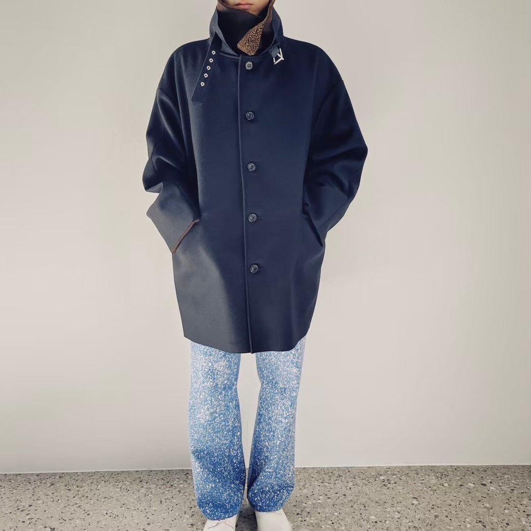 【Soe】Layered Mouton Collar Coat