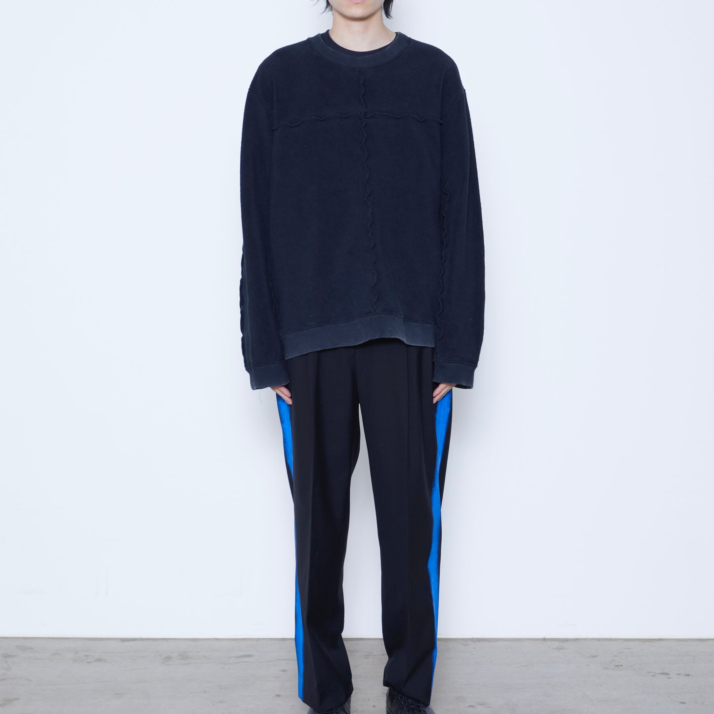 Over Dyed Line Sweat Shirts