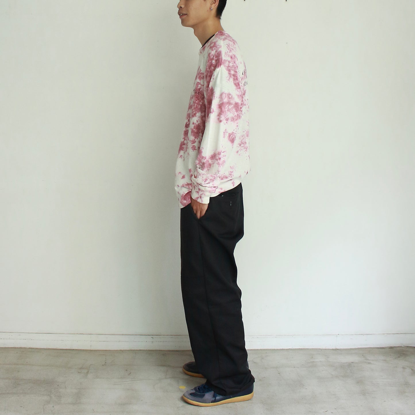 Over dyed LS Tee "FLOWERS"