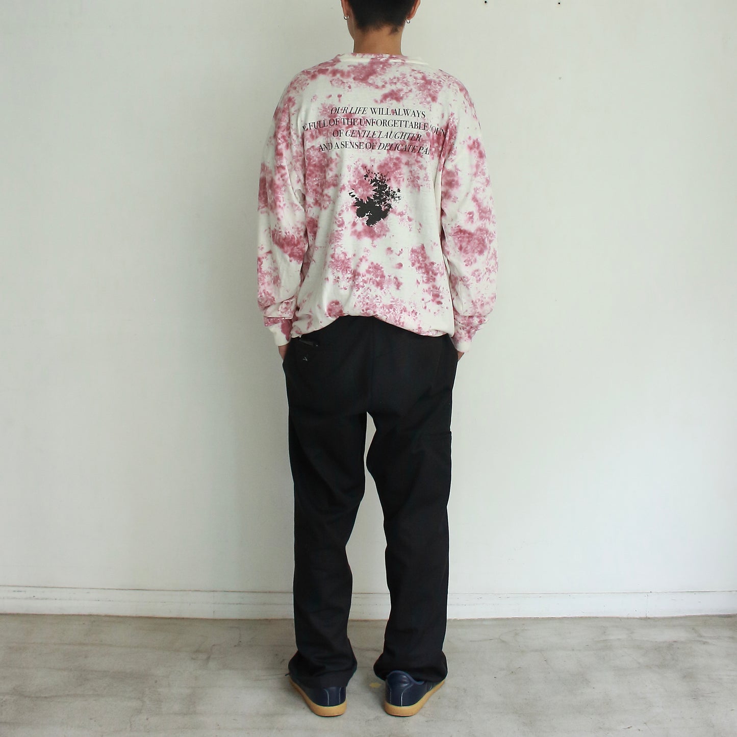 Over dyed LS Tee "FLOWERS"