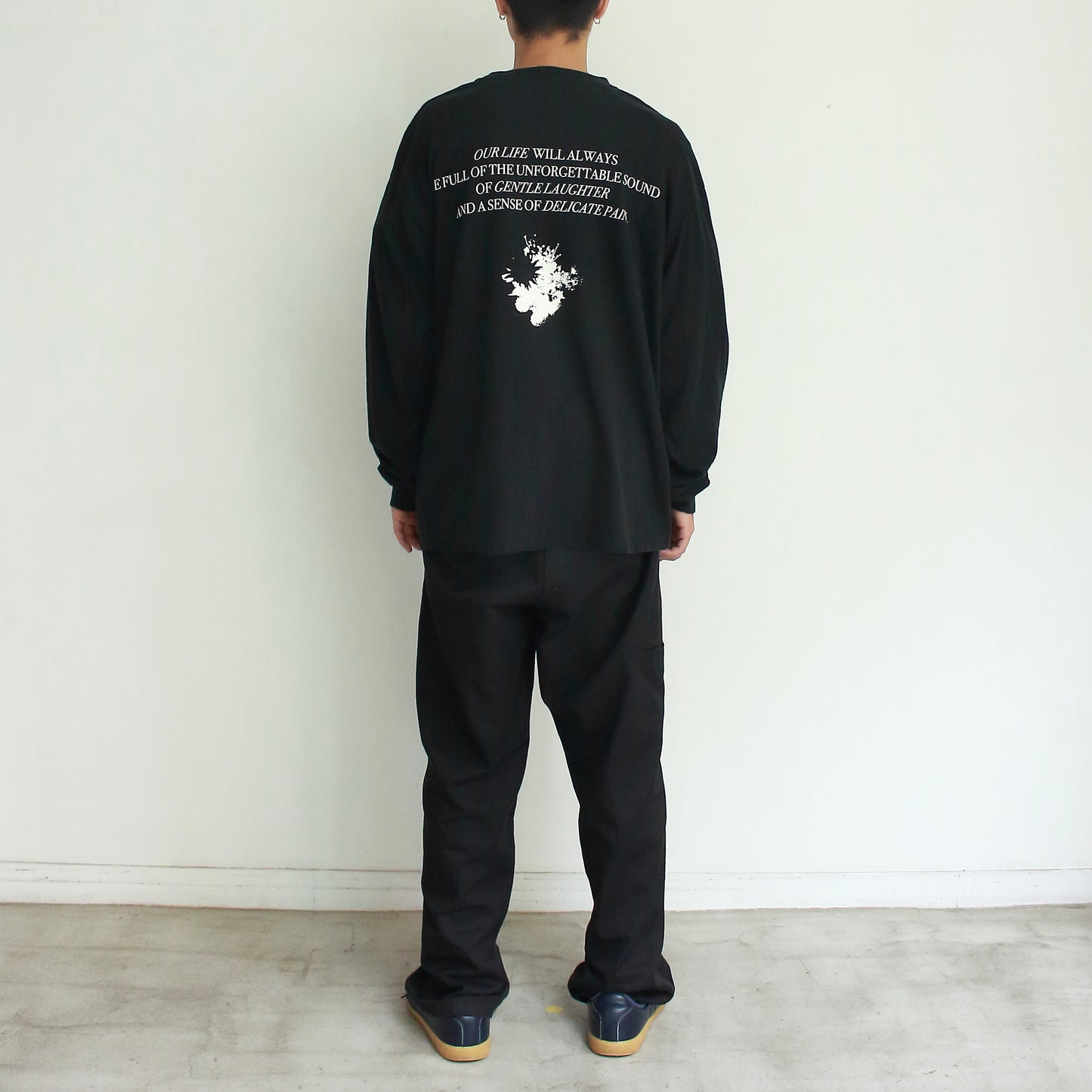 Over dyed LS Tee "FLOWERS"