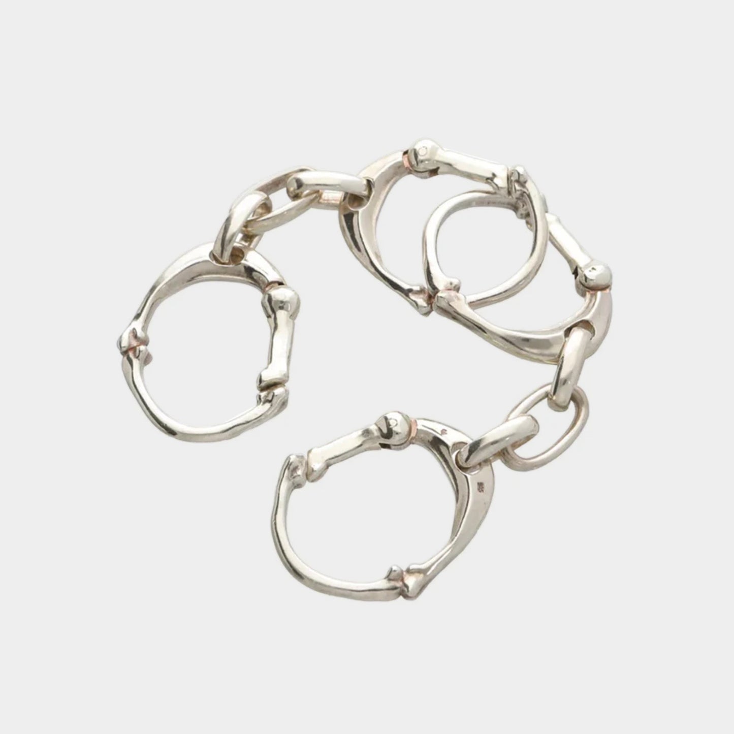 bone shaped carabiner bracelet.-L-