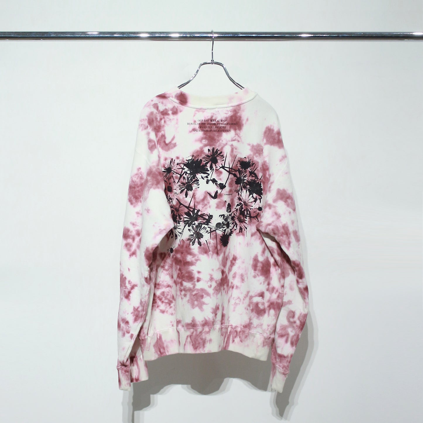 Over dyed Sweat Shirt "FLOWERS"