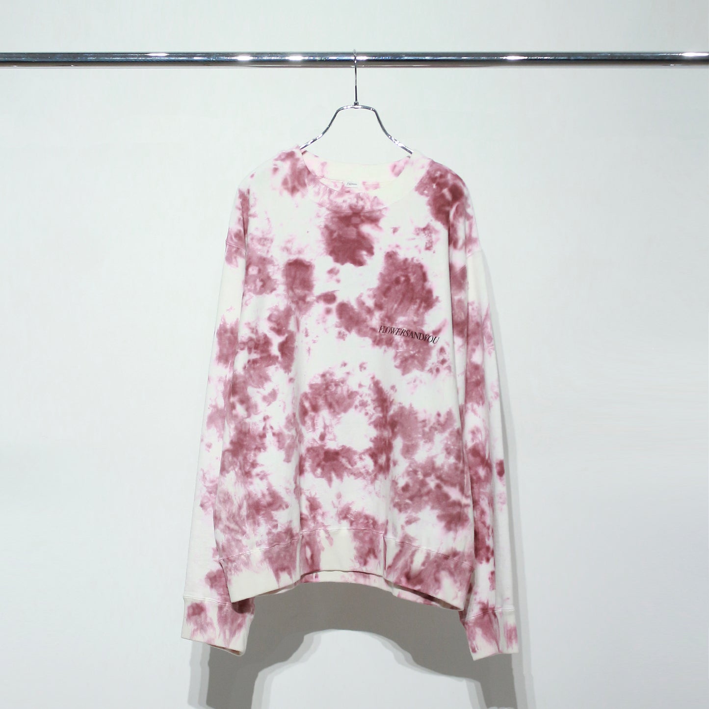 Over dyed Sweat Shirt "FLOWERS"