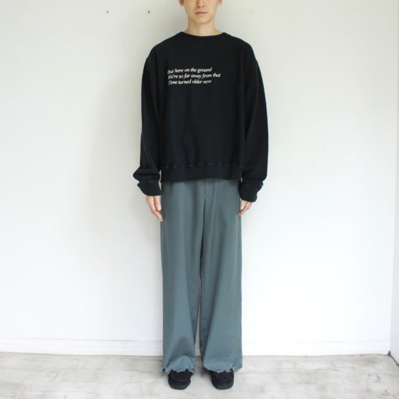 【Fujimoto】Overdyed Sweat Shirts "BROKEN THINGS"