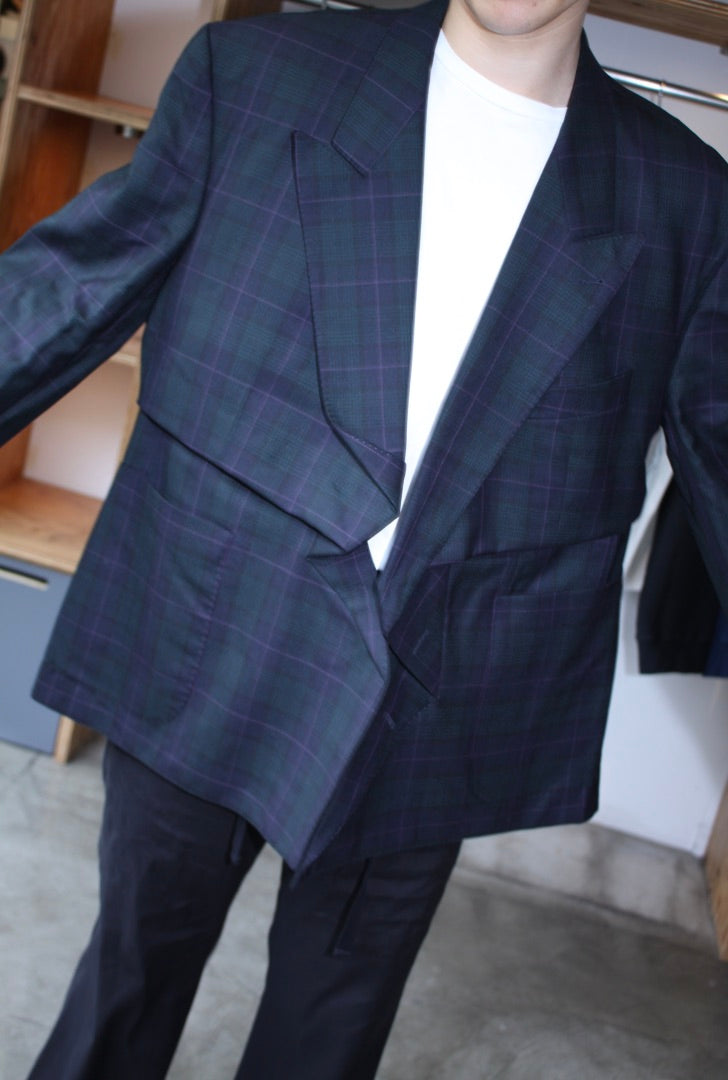 【MARINA YEE】UCC4 M.Y. Crushed Plead Open Jacket