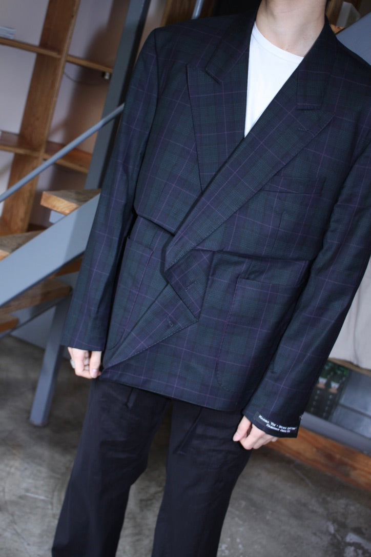 【MARINA YEE】UCC4 M.Y. Crushed Plead Open Jacket