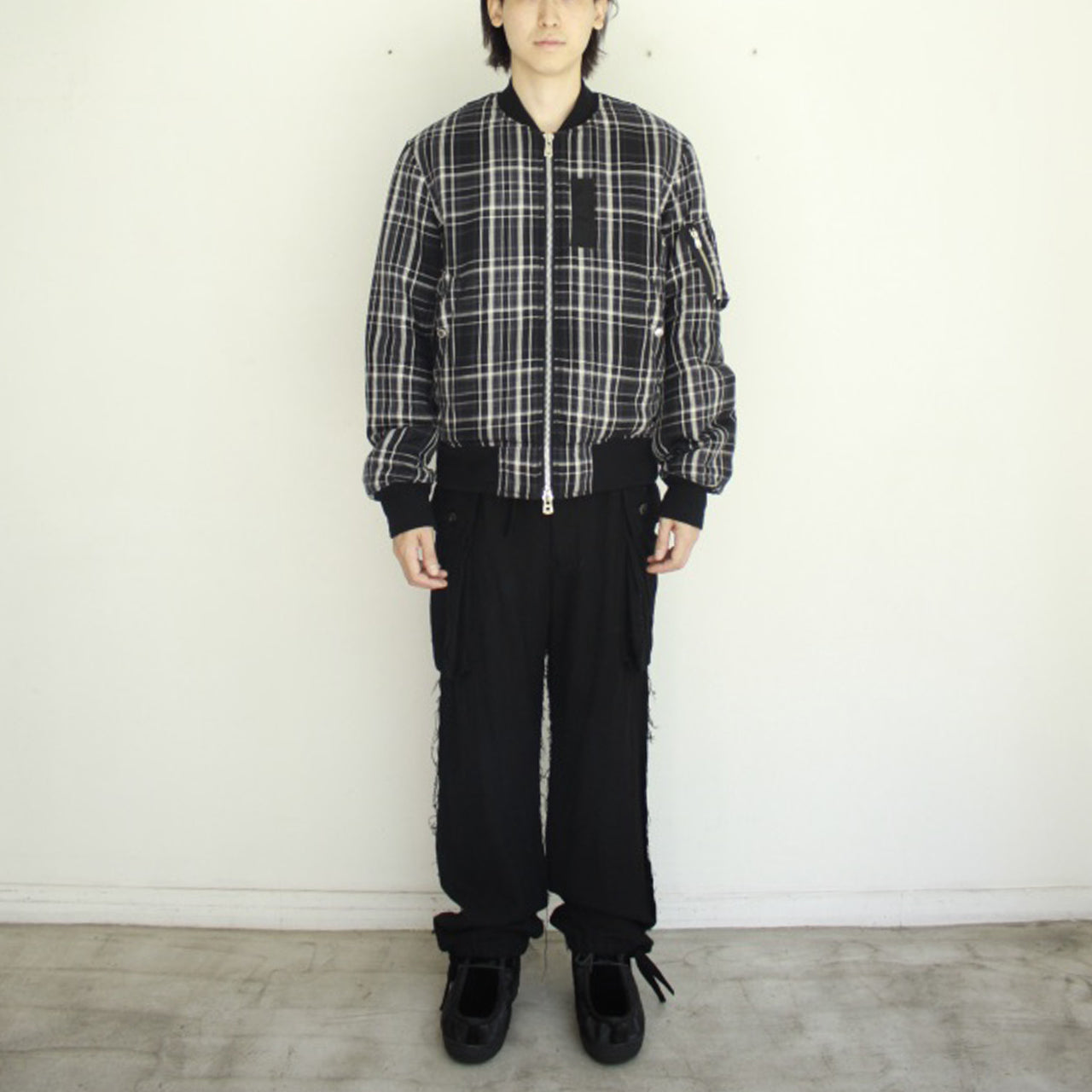 【TAKAHIROMIYASHITA TheSoloist.】flannel flight jacket.