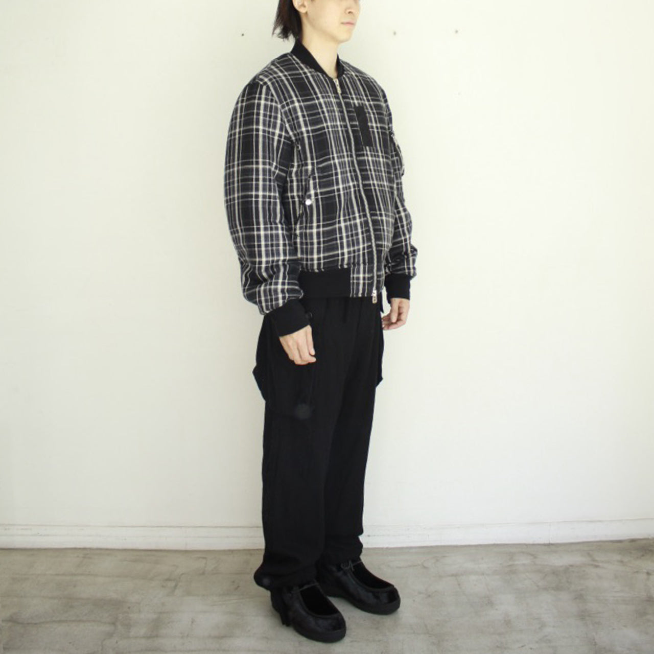 【TAKAHIROMIYASHITA TheSoloist.】flannel flight jacket.
