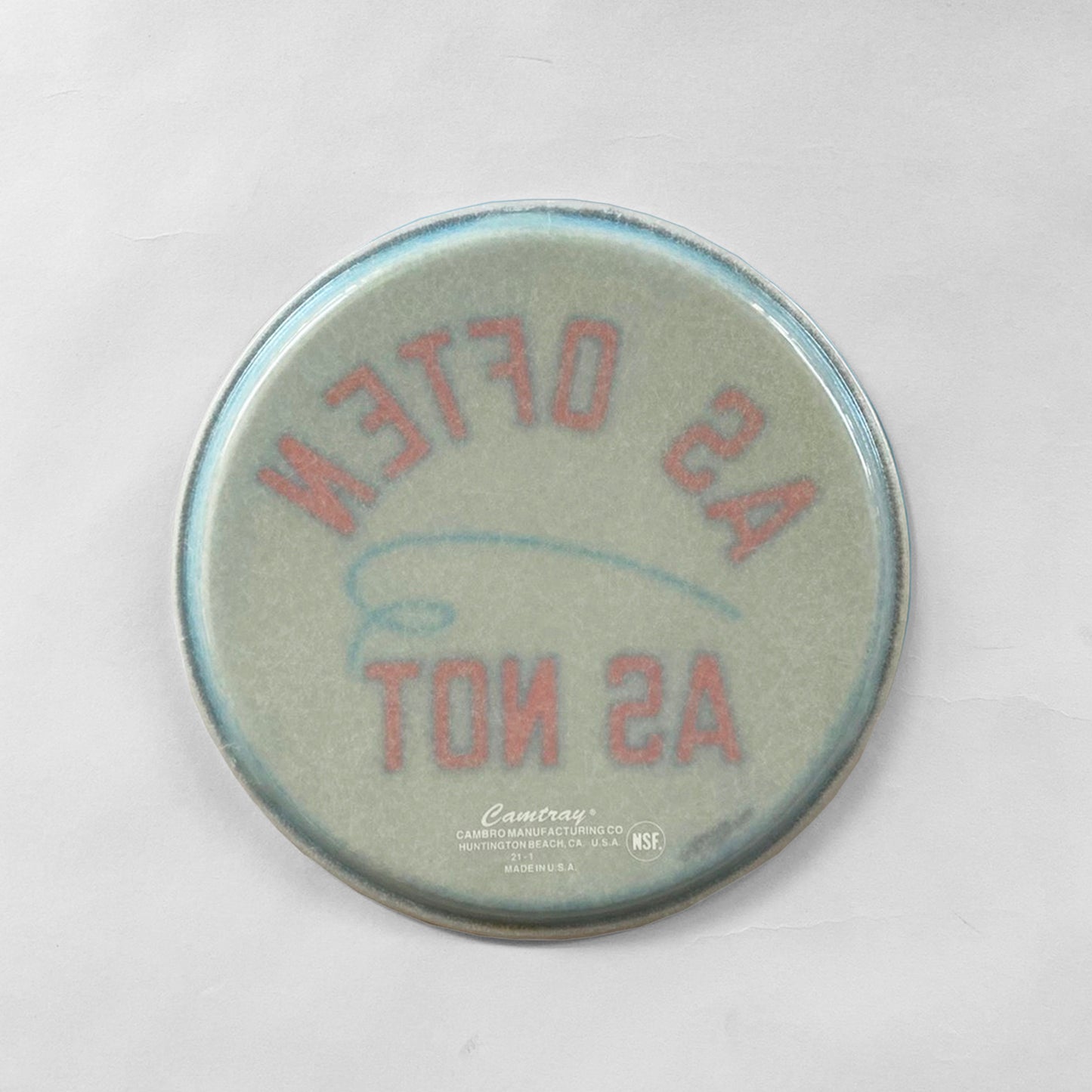 Lawrence Weiner TRAY "AS OFTEN AS NOT"
