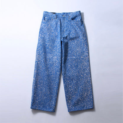 【Soe】Flower Splashed Regular Jeans