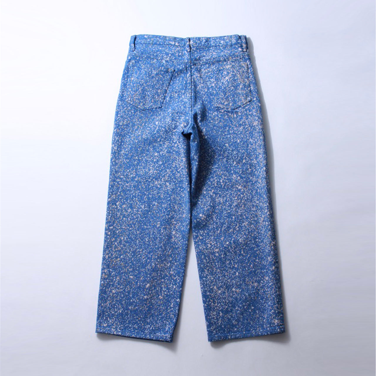 【Soe】Flower Splashed Regular Jeans