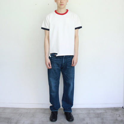 【Soe】Ripped Ringer T Shirts