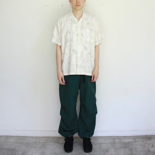 【Soe】Leaf Patterned H/S Shirts