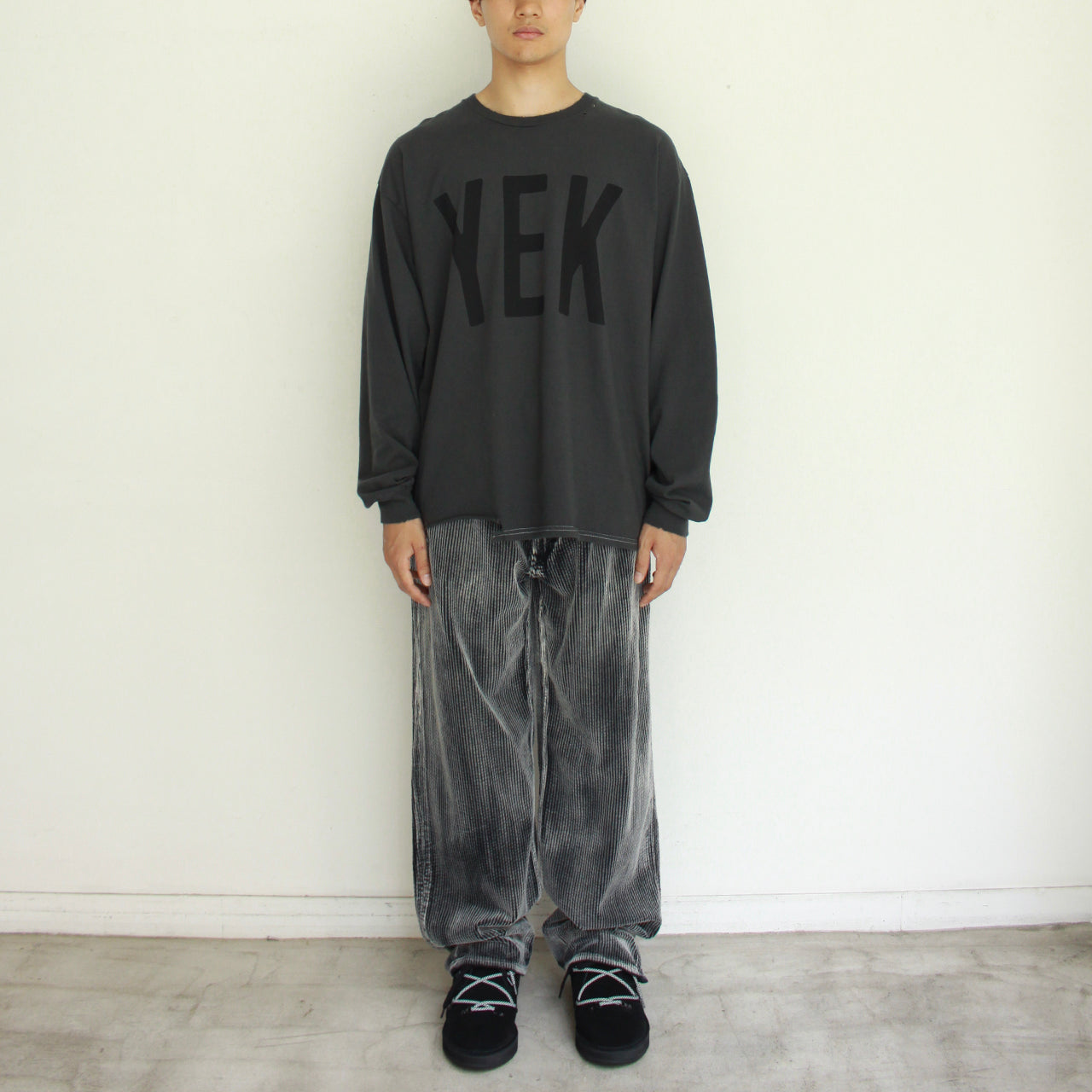 Printed L/S Tee "YEK"