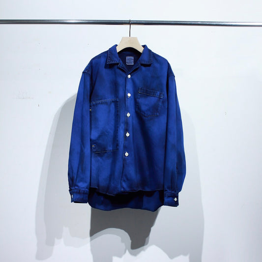 Bleach&Over Dye Denim Shirt Jacket