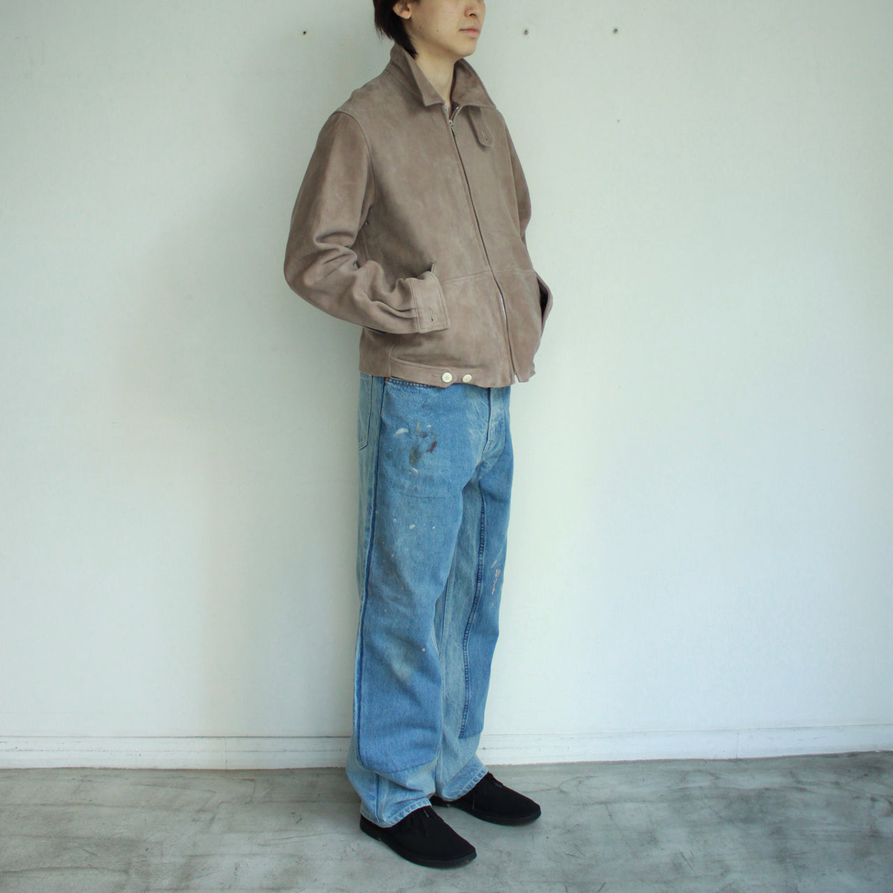 【Soe】Leather Drizzler Jacket