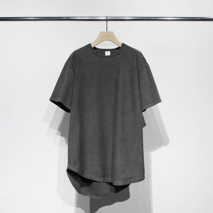 【Soe】Over Dye Round Hem Tall Tee