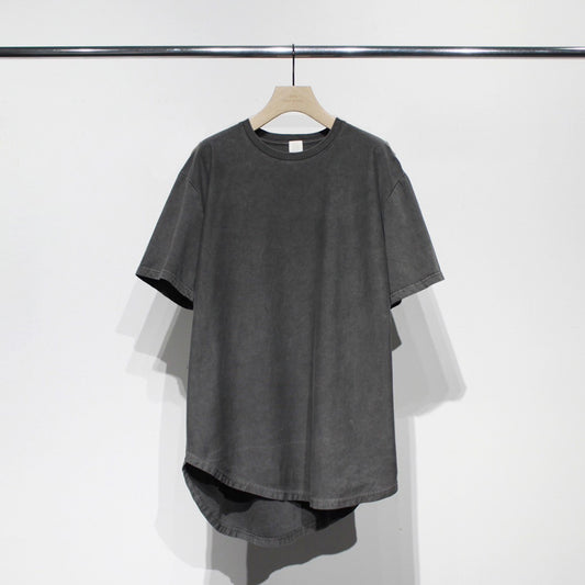 【Soe】Over Dye Round Hem Tall Tee