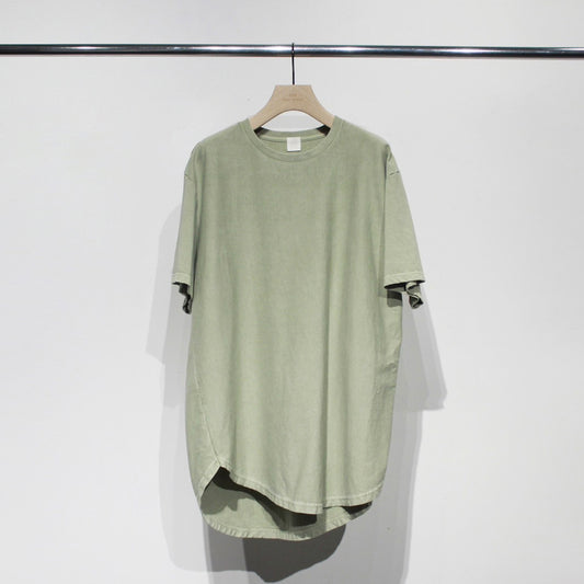 【Soe】Over Dye Round Hem Tall Tee