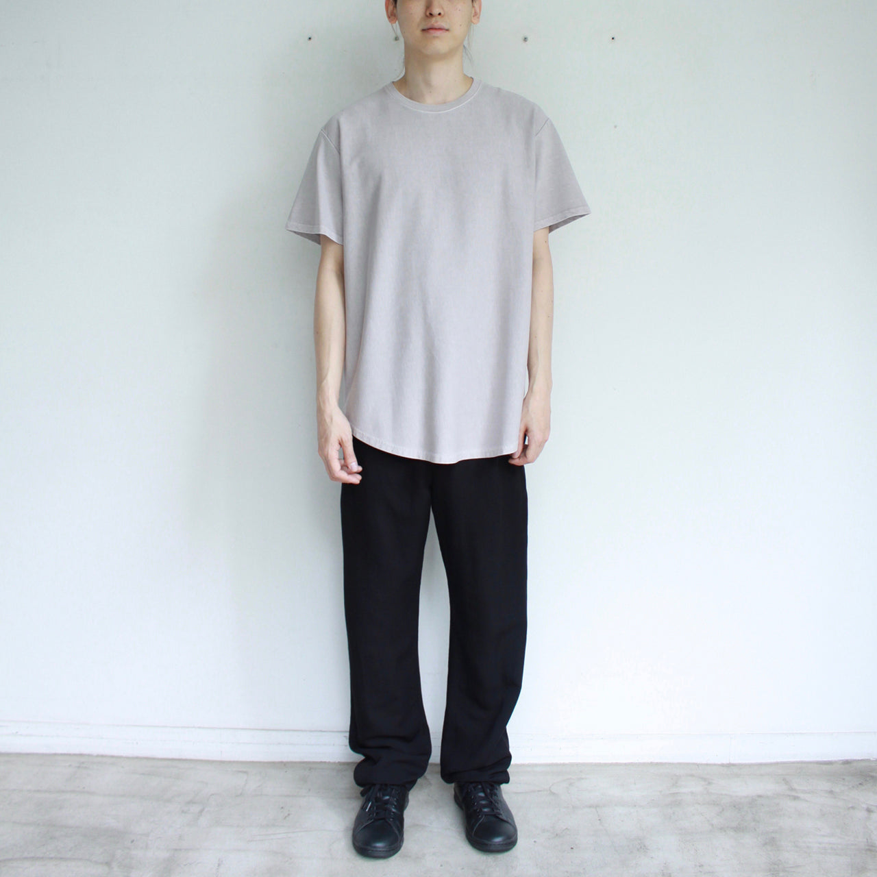 【Soe】Over Dye Round Hem Tall Tee