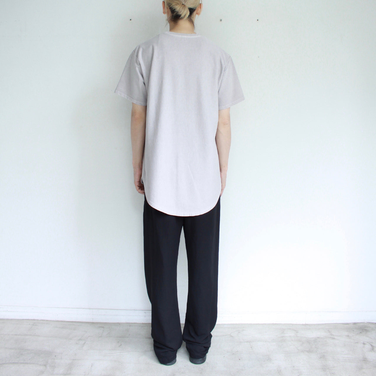 【Soe】Over Dye Round Hem Tall Tee