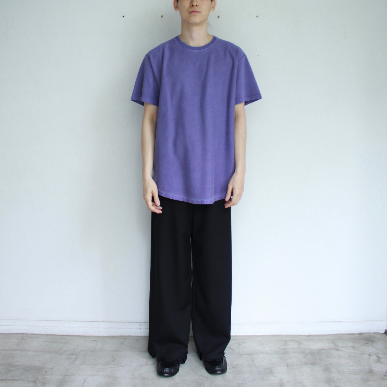 【Soe】Over Dye Round Hem Tall Tee