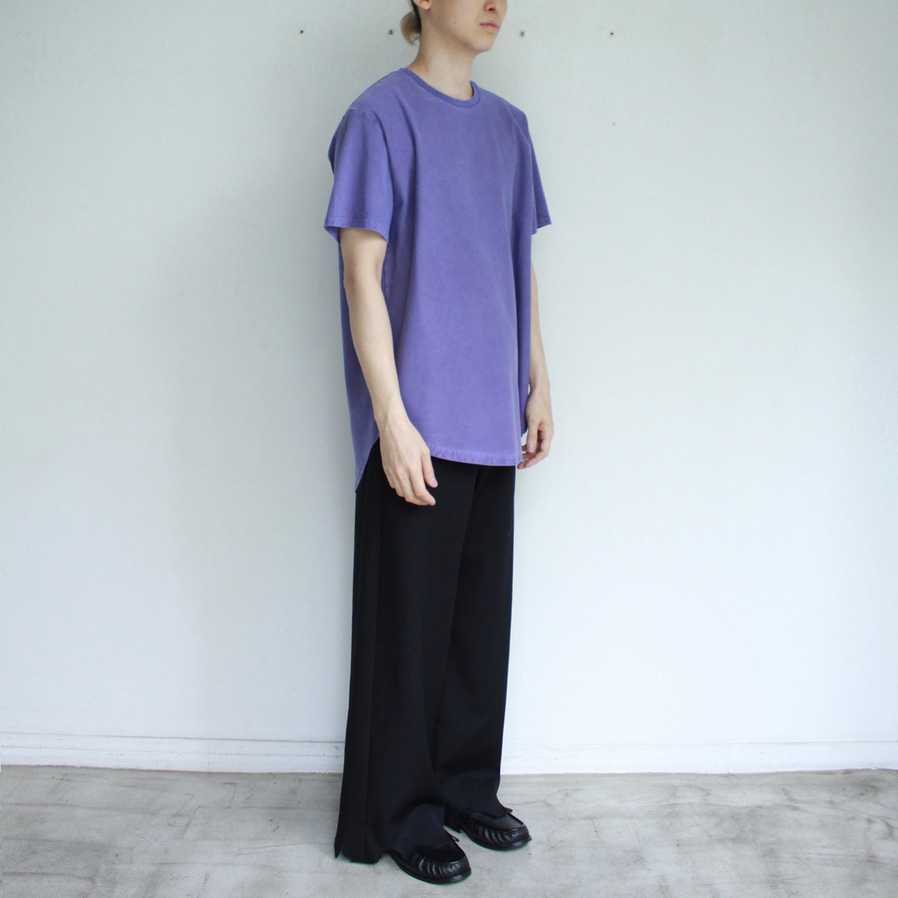 【Soe】Over Dye Round Hem Tall Tee