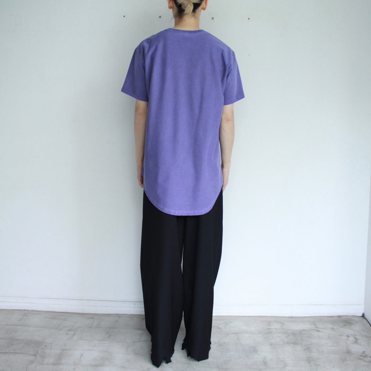 【Soe】Over Dye Round Hem Tall Tee