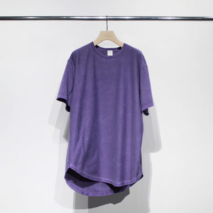 【Soe】Over Dye Round Hem Tall Tee