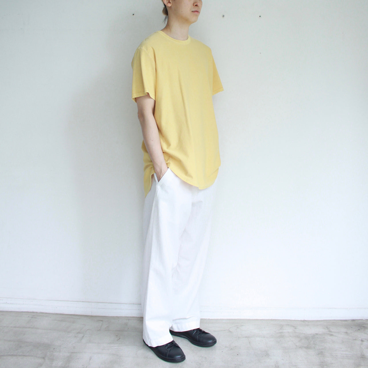 【Soe】Over Dye Round Hem Tall Tee